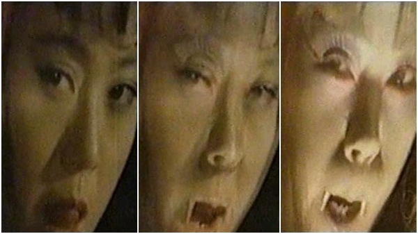 <천년백랑>에서 사람이 여우로 변하는 장면. 디졸브를 이용해 꽤 그럴듯하게 변신을 표현한다.