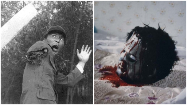 <삼원녀>의 잘린 팔과 <제4의 공포>의 잘린 머리.