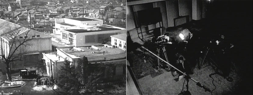 <Welcome to Motion Picture>(1959)에 등장하는 영화제작소의 전경과 스튜디오 촬영 모습